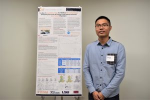 Yantao Huang, GRA for Dr. Kara Kockelman with his poster on autonomous vehicles