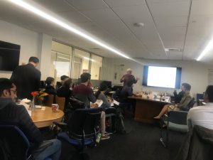 Dr. Landis presented on his CM2 research on megaregional travel demand modeling