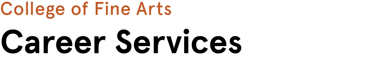 College of Fine Arts Career Services Home Page