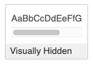 Box that says Visually Hidden