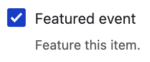 Featured Checkbox