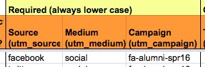 Required - Source, Medium, and Campaign