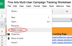 Save Copy of Campaign Worksheet