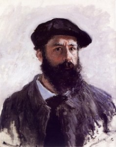 Painted portrait of Monet