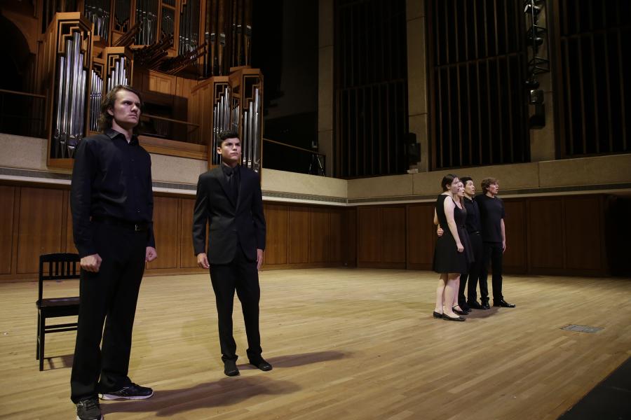 Undergraduate and graduate students in the Butler Opera Center perform scenes from operas