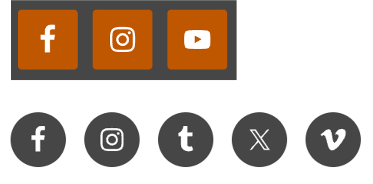 Examples of Social Media Icons 