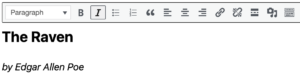 The Classic text editor block