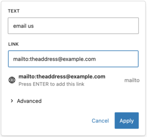 How to create a clickable email address
