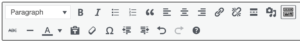 The expanded toolbar