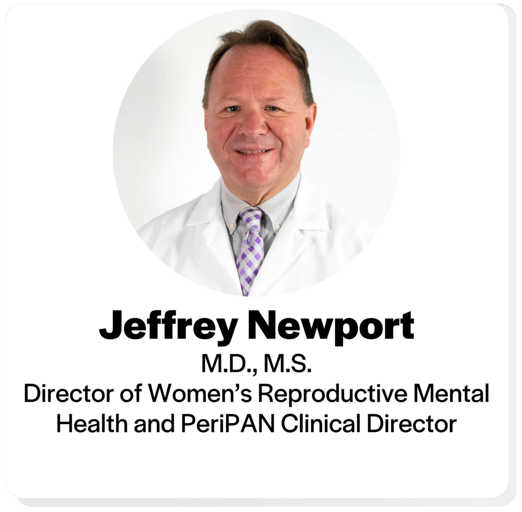 head shot of jeffrey newport, M D and M S, director of women's reproductive mental health and peripan clinical director