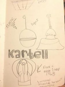 My lamp sketches from the Kartell Museum 