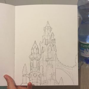 Snapshot sketch of some of the Edinburgh views 