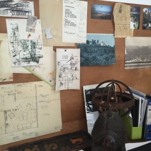 A collection of Vico's notes still on the wall