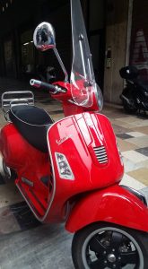 Mopeds are frequently used for single riders trying to get around the city faster.