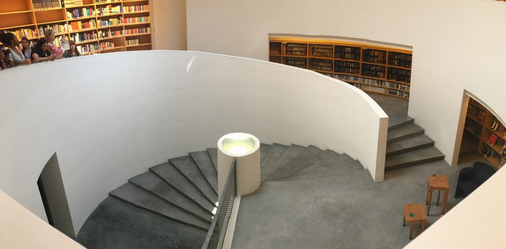 Library at Fabrica with all of us checking out the spiral