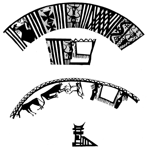 Figure 10. Narrative compositions from Arpachiyah. After I. H. Hijara, The Halaf Period in Northern Mesopotamia, London 1997, p. 79, Pl. XLVIIIA.