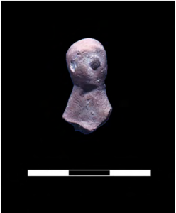 made of a round clay pellet