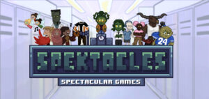 title image for "Spektacles" by Spectacular Games featuring the cast of human and mythical characters
