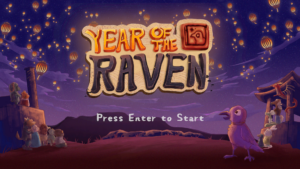 title image for original 3D video game "Year of the Raven" created in Spring 2022