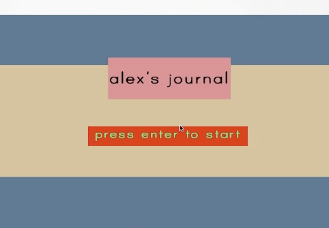 Alex's Journal title screen