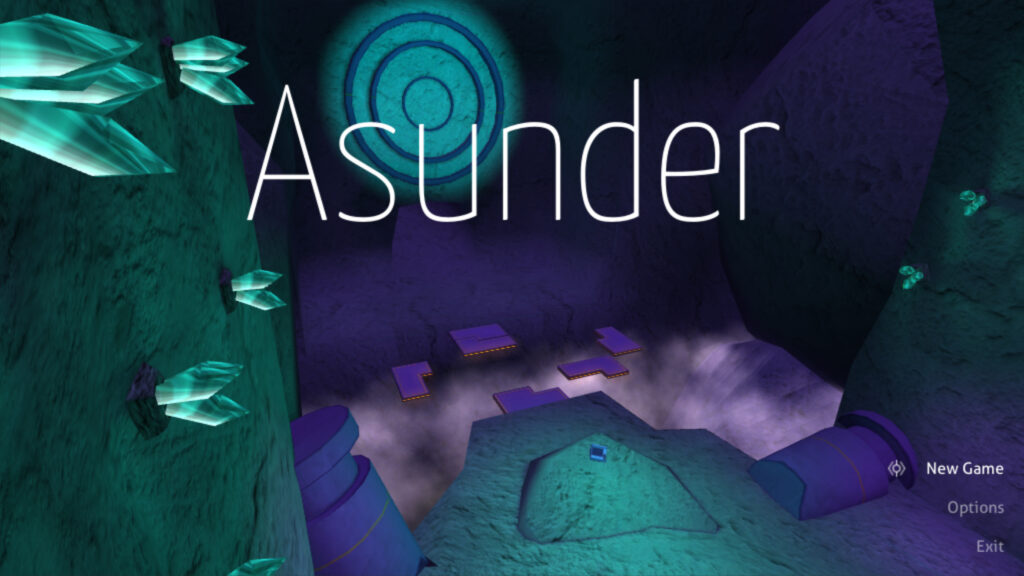 Asunder title screen