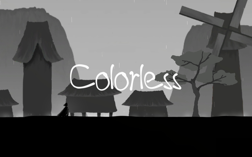 Colorless title screen