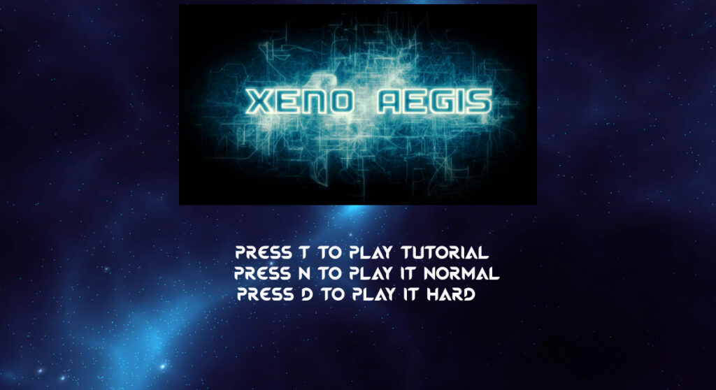 Xeno Aegis title screen