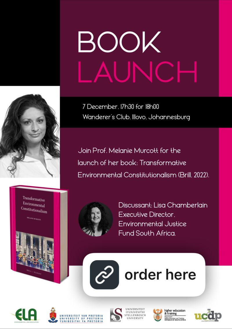 Digital poster for Melanie Murcott's book launch event.