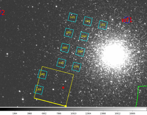 Image made by our setup software to help the astronomer understand where we are pointed.
