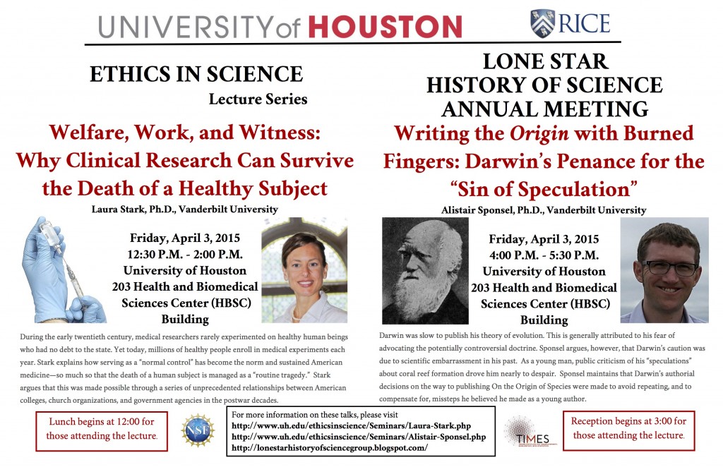 Lone Star History of Science Annual Meeting 2015 History of Science, Technology, the