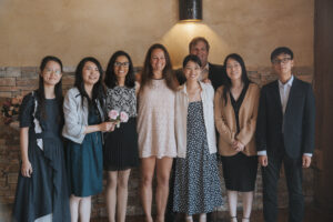 At Dr. Xun Li's Wedding (November 5, 2023): Chuting, Dr. Jia, Dr. Mehta, Emma, Yajie, Peter, Dr. Zhou, Woongchul 