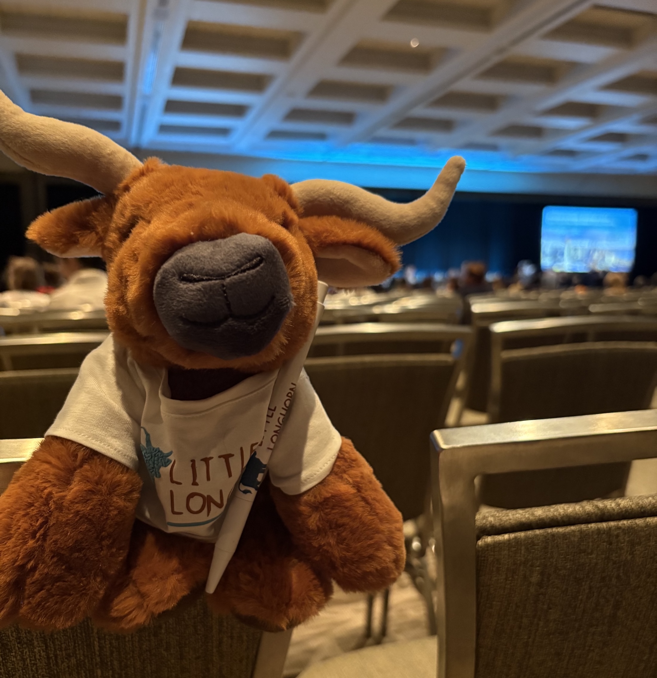 Baby Bevo at a conference