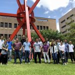 2018 group with Clock Knot on UT Campus