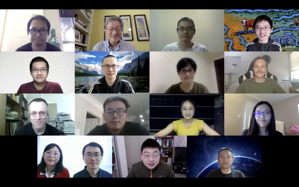 Screenshot of Liu Lab members attending Zoom meeting