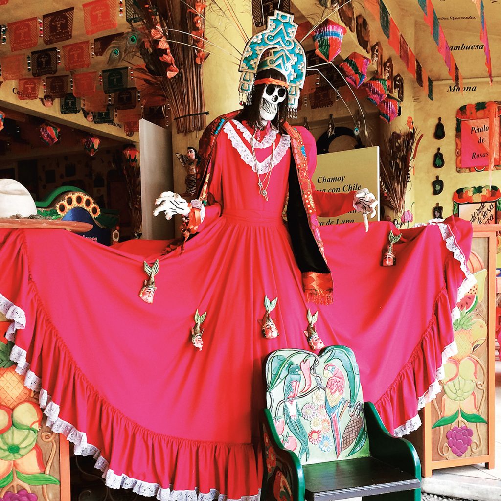 Santa Muerte dressed as Catrina. Photo: Kathryn McDonald.