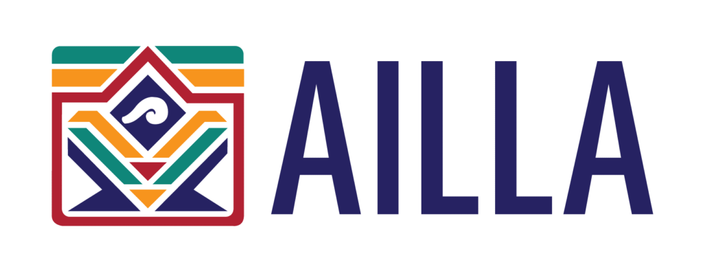 A colorful logo with the acronym for the Archive of the Indigenous Languages of Latin America, or AILLA.