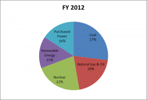 Austin Energy Fuel Mix 2012