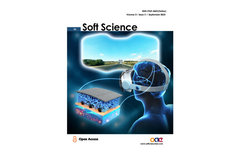 Our hair-compatible sponge electrode-based VR-EEG is featured on the cover of Soft Sciences