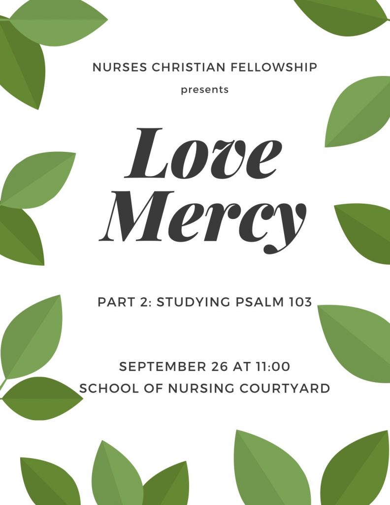 Love mercy bible study on psalm 103 on thursday september 26th in the courtyard