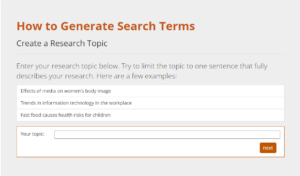 screenshot of keyword generator