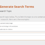 screenshot of keyword generator