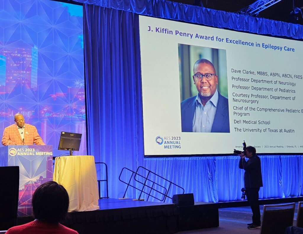 Clarke at the AES awards ceremony