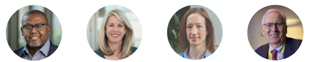 Photos of Dave Clarke, MD; Jane Edmond, MD; Louisa Keith, MD; and E. Steve Roach, MD