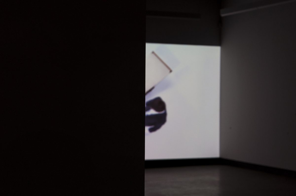 projection on wall of space in background