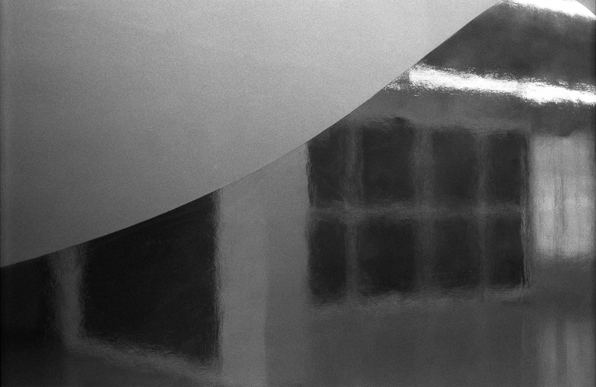 blurry black and white image of what appears to be a window