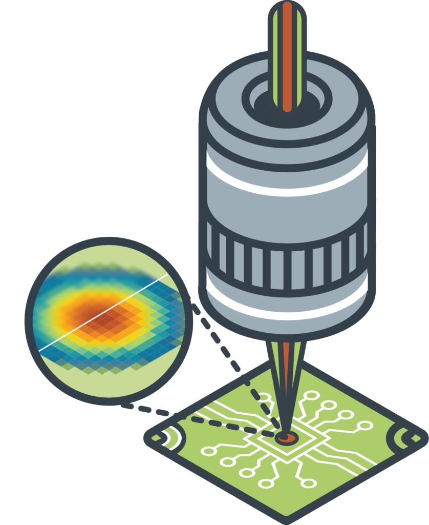 Super-resolution optical thermometry illustration