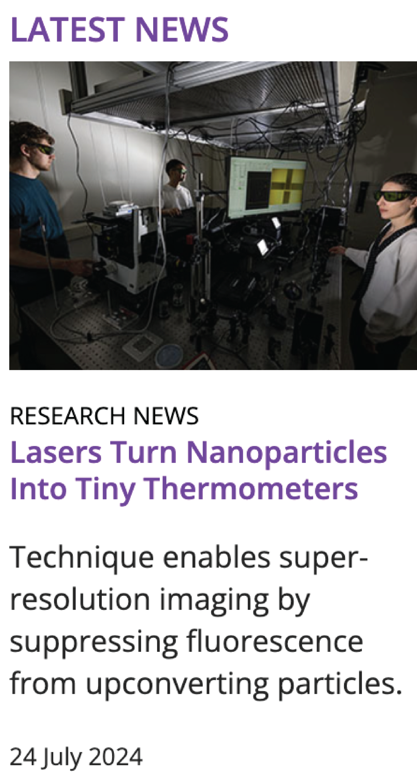 Optics and Photonics News article