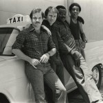 Production still from the set of "Blue Collar" (1978) with Paul Schrader, Harvey Keitel, Yaphet Kotto, and Richard Pryor.