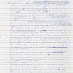 First pages of a handwritten draft of "Infinite Jest" by David Foster Wallace.