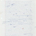 First pages of a handwritten draft of "Infinite Jest" by David Foster Wallace.